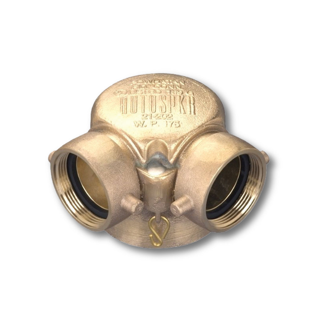 Fdc Dual Inlet FDC 90 Degree Single Clapper Siamese Dual Female Inlet Brass – Fire ...