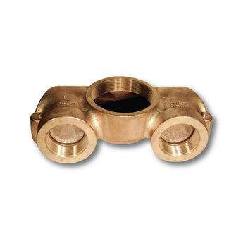 FDC 90 Degree Reversible Concealed Siamese Dual Female Inlet Brass