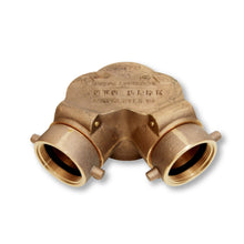 FDC 90 Degree Double Clapper Siamese Dual Female Inlet Brass